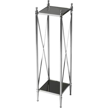 Butler Deidre Glass and Metal Pedestal Plant Stand