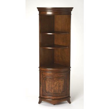 Butler Dowling Olive Ash Burl Corner Cabinet