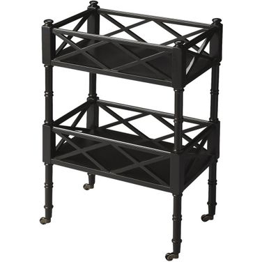 Foster 2 Tier Bar Cart In Black