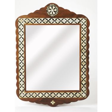 Butler Gabby Wood and Bone Inlay Wall Mirror