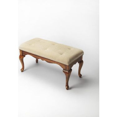 Butler Grace Olive Ash Burl Bench