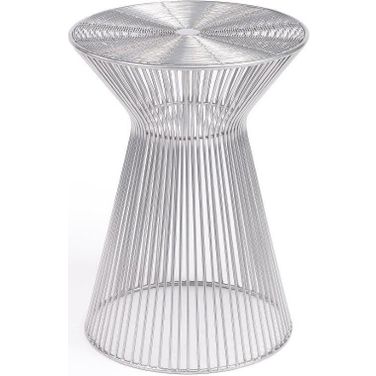 Butler Greeley Silver Metal End Table