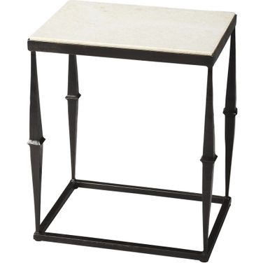 Butler Jacoby White Marble Side Table