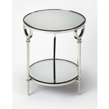 Butler Jolene Metal and Mirror End Table