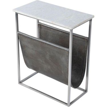 Butler Koler Marble and Leather Magazine Table