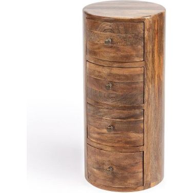 Butler Liam Light Brown Wood End Table With Storage