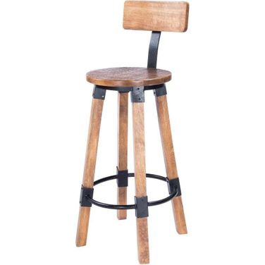 Butler Masterson Wood and Metal Bar Stool