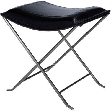 Butler Melton Black Leather Stool