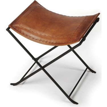 Butler Melton Brown Leather Stool