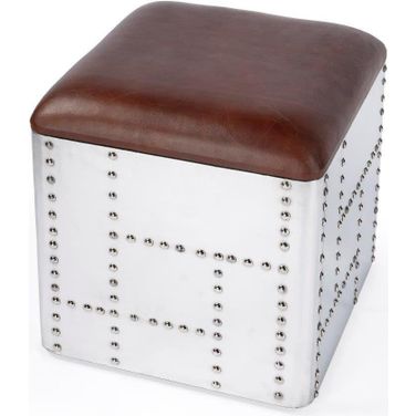 Butler Midway Aviator Leather Stool