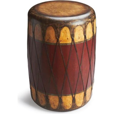 Butler Navajo Leather Drum Table