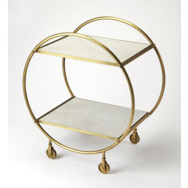 Butler Orian Marble and Metal Serving Table