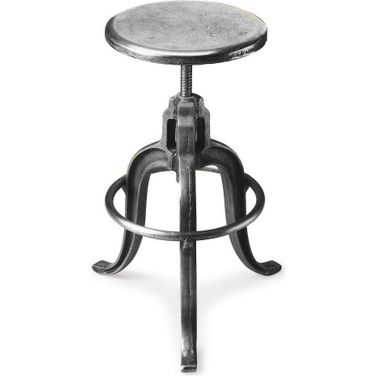 Butler Parnell Adjustable Swivel Iron Bar Stool