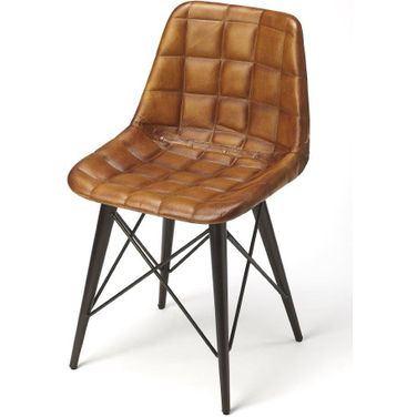 Butler Patty Brown Leather Side Chair