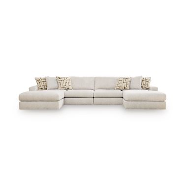 Butler Pier 4-Piece Double Chaise Sectional In Feather