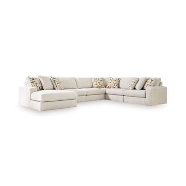 Butler Pier 6-Piece Sectional with LAF Chaise In Feather