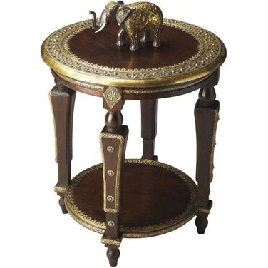 Butler Ranthore Round Brass Accent Table