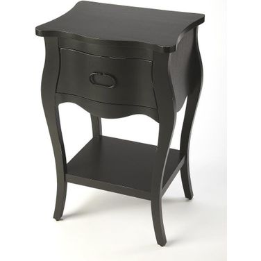 Butler Rochelle Black 1 Drawer Nightstand