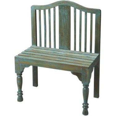 Butler Roseland Blue Solid Wood Bench