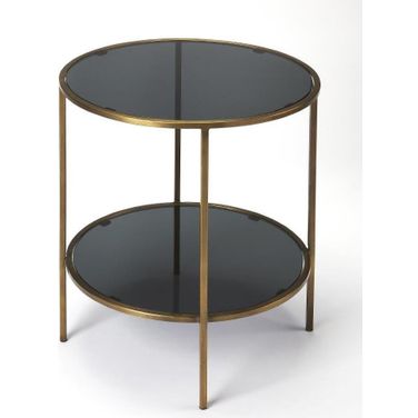 Butler Roxanne Iron and Glass End Table