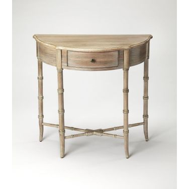 Butler Skilling Driftwood Demilune Console Table