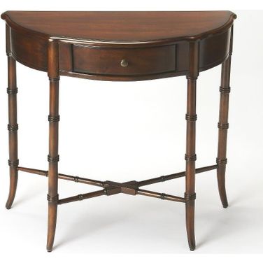 Butler Skilling Plantation Cherry Demilune Console Table