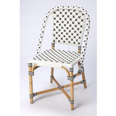 Butler Tenor White and Black Rattan Dining Chair 5398295