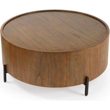 Butler Tori Round Coffee Table In Medium Brown