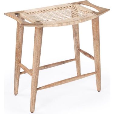 Butler Tristan Natural Wood and Rattan Counter Stool