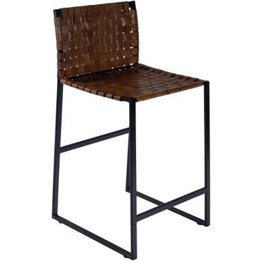 Butler Urban Brown Woven Leather Counter Stool