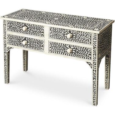 Butler Vivienne Black Bone Inlay Console Table