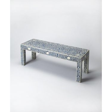 Butler Vivienne Blue Bone Inlay Bench