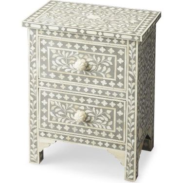 Butler Vivienne Grey Bone Inlay Accent Chest