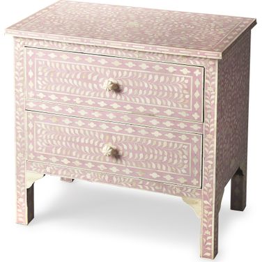 Vivienne Bone Inlay Accent Chest In Pink