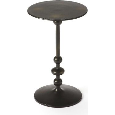 Butler Zora Black Iron Pedestal End Table