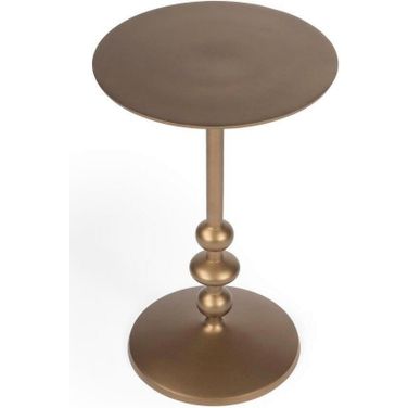 Butler Zora Bronze Iron Pedestal End Table