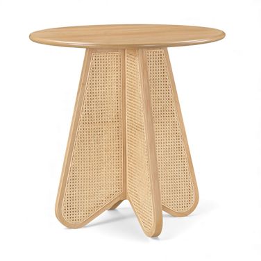 Butterfly Solid Wood and Cane Counter Height Table In Natural