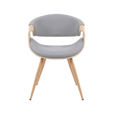 Butterfly Upholstered Dining Chair In Grey and Oak