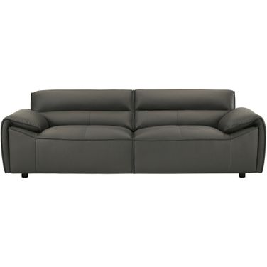 Buxton Top Grain Leather Upholstered Sofa In Graphite