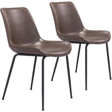 Byron Dining Chair Set of 2 In Brown