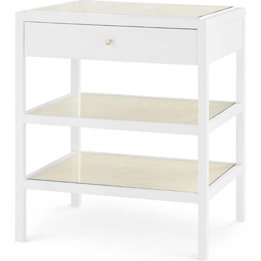 Caanan 1-Drawer Side Table In Vanilla