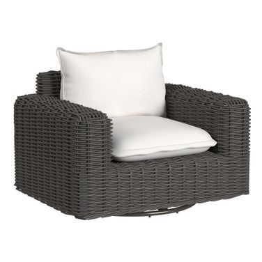 Cabo Oversized Swivel Club Chair in Soothe Pearl