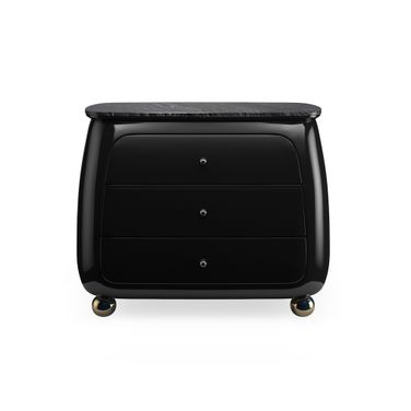 Cabochon Nightstand In Black