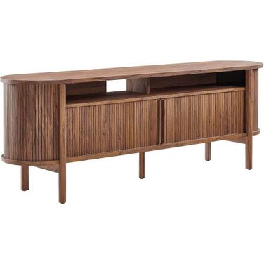 Cadence 71 Inch Curved TV Stand In Walnut