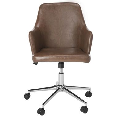 Cadence Brown/Chrome Swivel Office Chair