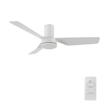 Caerus 44 Inch 3-Blade Ceiling Fan with Remote In White