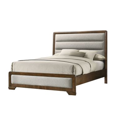 Caerwys Queen Bed In Brown and Light Gray