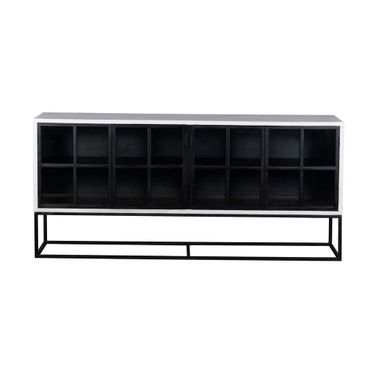 Caged Sideboard In White and Black