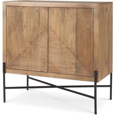 Cairo 2 Door Wood And Metal Cabinet