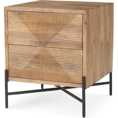 Cairo Wood 2 Drawer Accent Table
